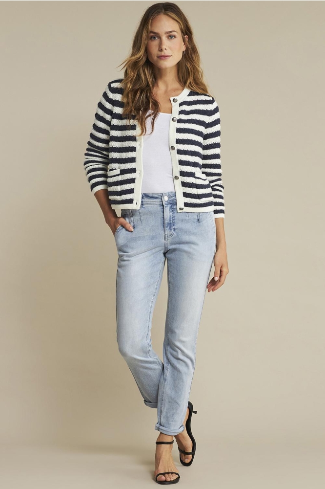 DANELLE STRIPE SRB4527 ECRU NAVY